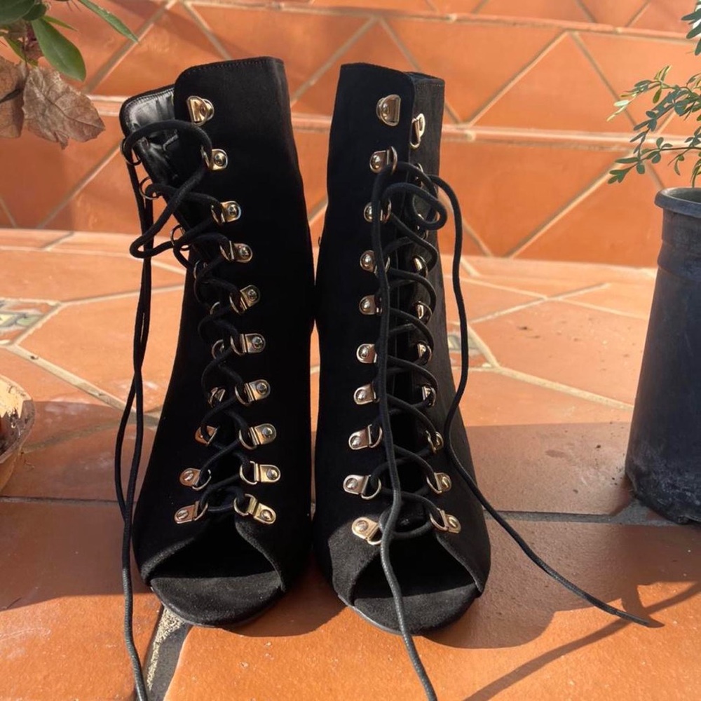 These heeled boots have only been used twice! Practically brand new!